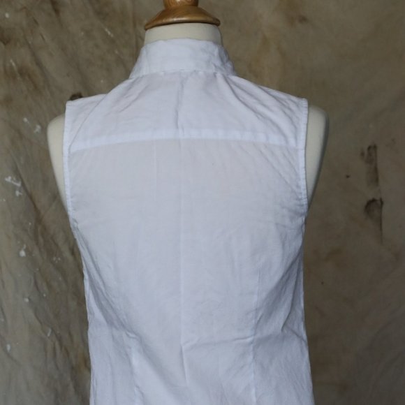 Van Heusen sleeveless white button blouse XS - Picture 5 of 8